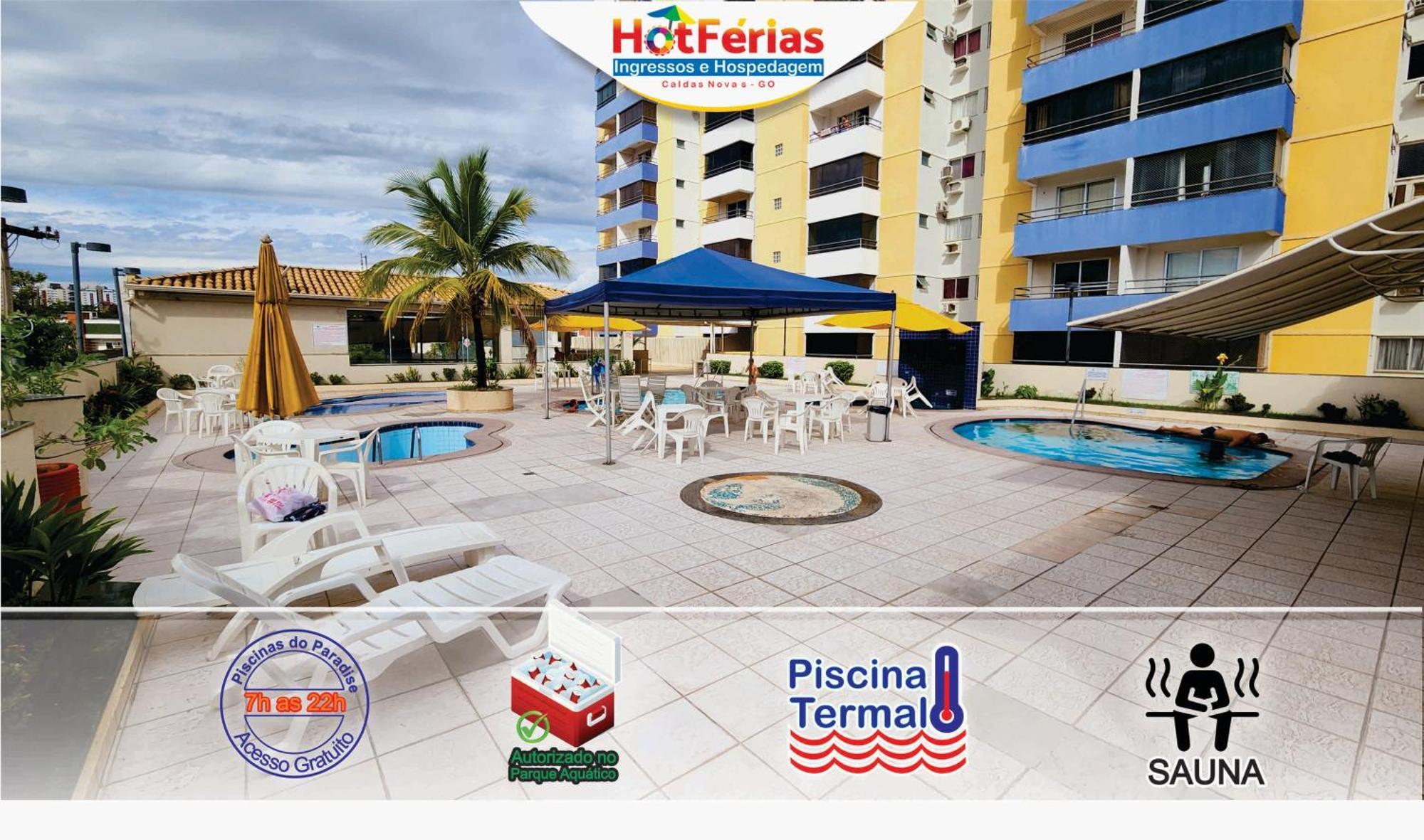 Flat Paradise, Piscinas Termais, Proximo Ao Centro - Hotferias Caldas Novas Exterior foto