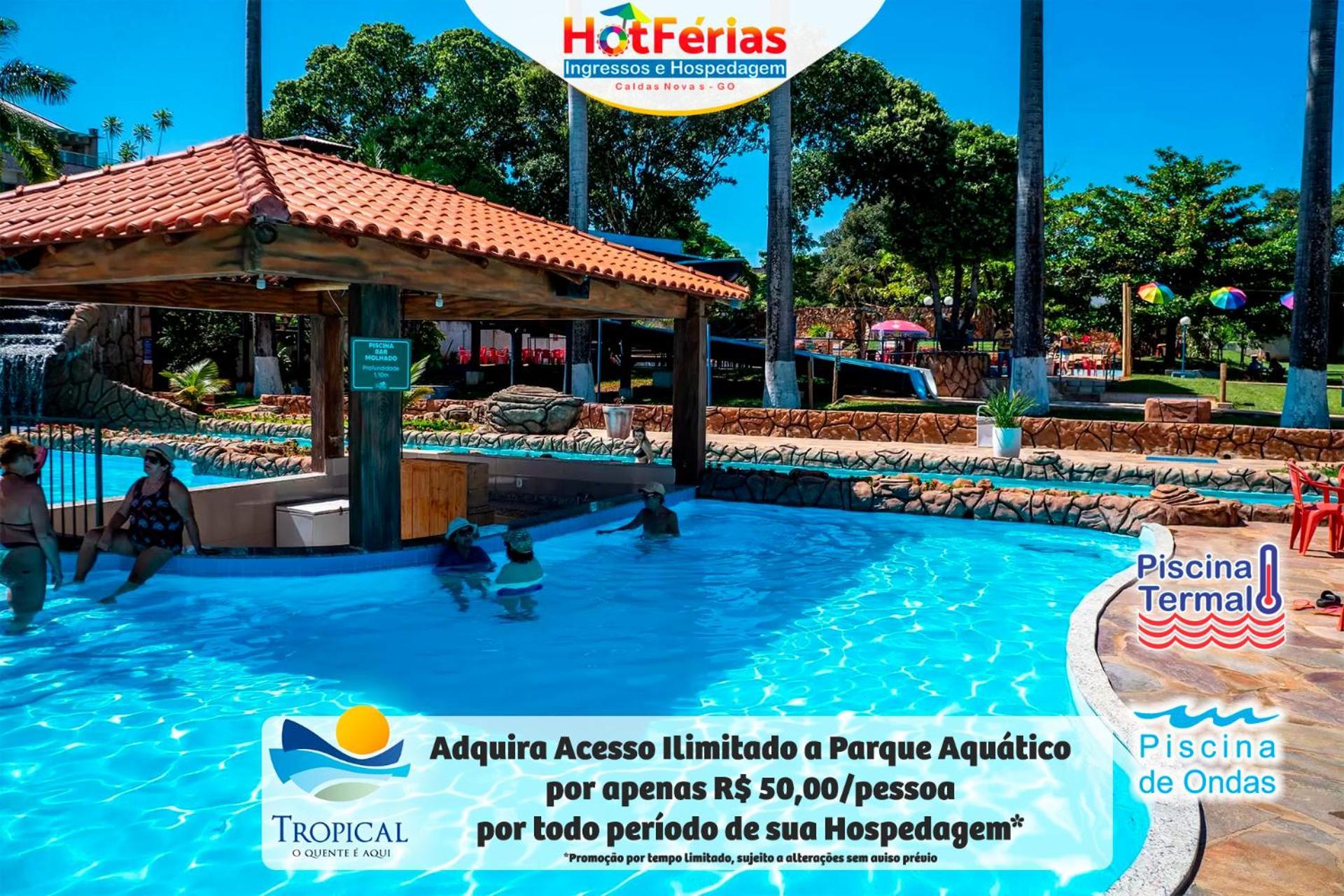 Flat Paradise, Piscinas Termais, Proximo Ao Centro - Hotferias Caldas Novas Exterior foto